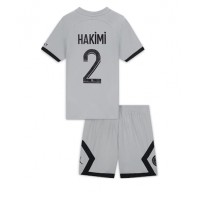 Paris Saint-Germain Achraf Hakimi #2 Fußballbekleidung Auswärtstrikot Kinder 2022-23 Kurzarm (+ kurze hosen)